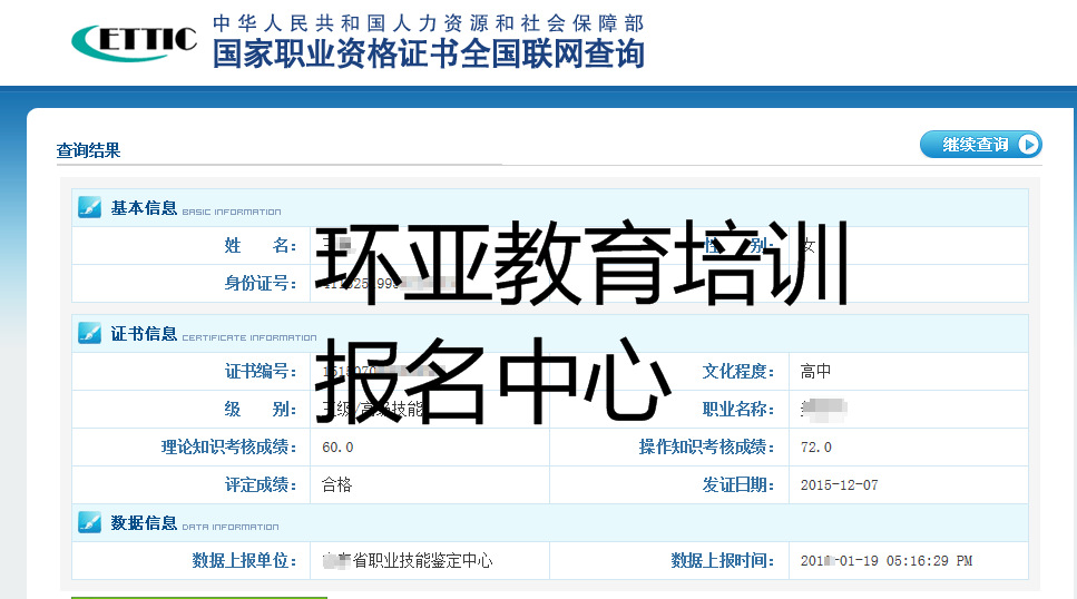人保部职业资格证. 初级 中级 高级