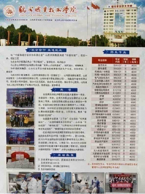 临汾职业技术学院面向山西省招生